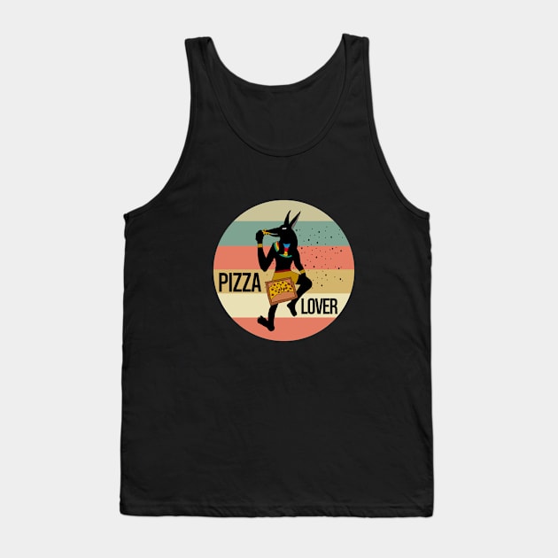 Anubis eating pizza Tank Top by cypryanus